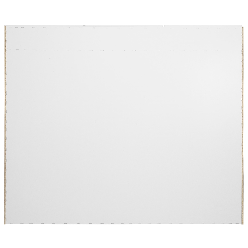 Pemberly Row White Medicine Cabinet Glass Mirror with 3 Frameless Mirrored Doors