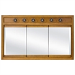 Pemberly Row 48-Inch Lighted Wood Medicine Cabinet in Nutmeg Oak