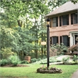 Pemberly Row Oak Creek Outdoor Aluminum Light and Lamp Post in Black