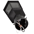 Pemberly Row Oak Creek Outdoor Aluminum Light and Lamp Post in Black