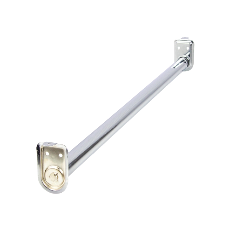 Pemberly Row Stainless Steel Adjustable Closet Rod in Polished Chrome