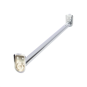 Pemberly Row Stainless Steel Adjustable Closet Rod in Polished Chrome