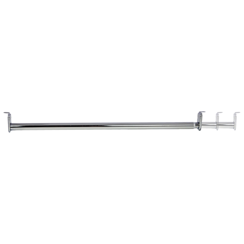 Pemberly Row Stainless Steel Adjustable Closet Rod in Polished Chrome