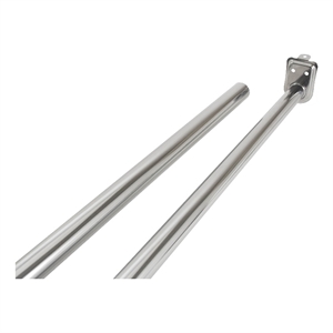 pemberly row stainless steel adjustable closet rod in polished chrome