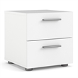 Pemberly Row Set of 4 Wood Double Dresser and Chest and 2 Nightstands in White