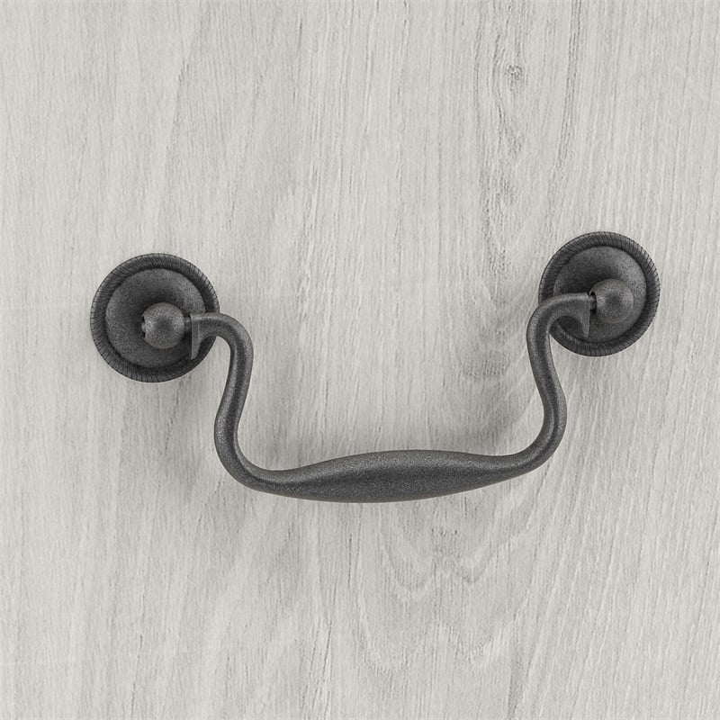 Pemberly Row L Shaped Computer Desk with Drawers in Linen White