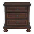 Pemberly Row 3-Drawers Traditional Wood Nightstands in Brown Cherry (Set of 2)