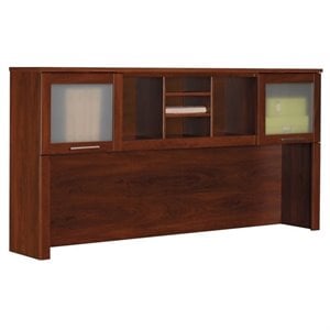 Pemberly Row Modern 72&quotW Hutch for L-Shaped Desk in Hansen Cherry