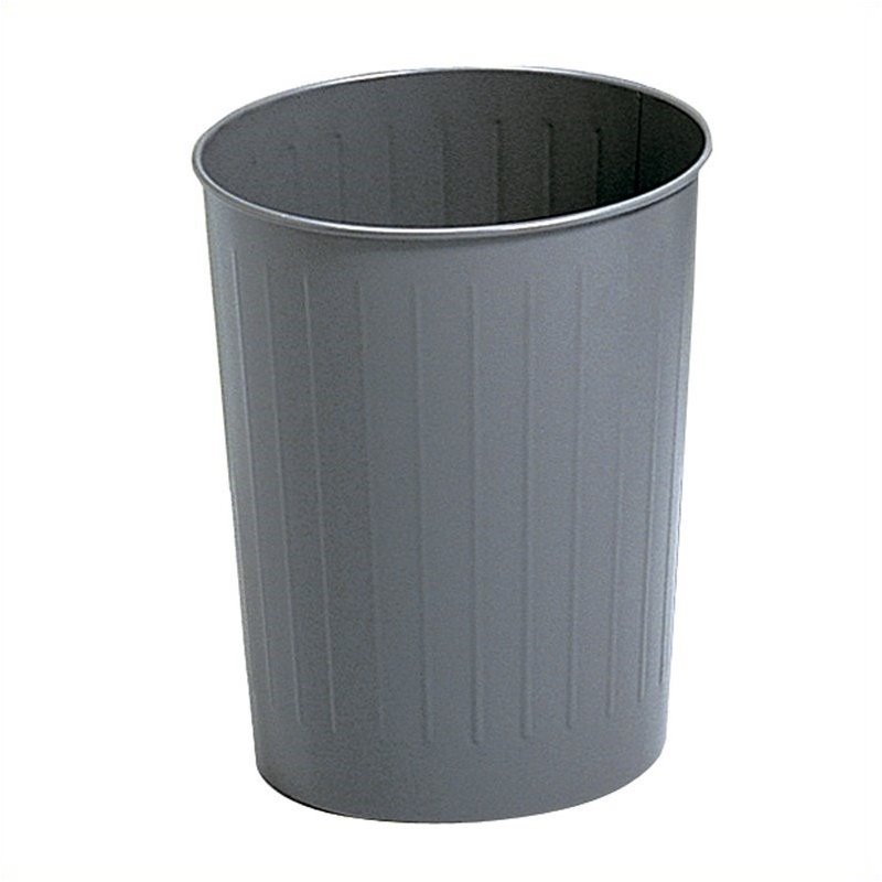 Pemberly Row Charcoal Round Wastebasket 23.5 Quart (Set of 6)