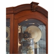 Pemberly Row Hardwood Corner Curio Cabinet in Brown Cherry Finish Furniture
