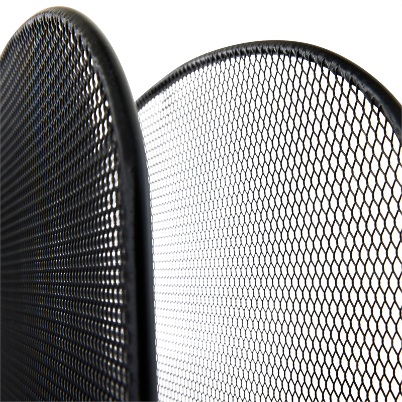 Pemberly Row Onyx Metal Mesh Desk Organizer with 8 Upright Sections in Black