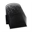 Pemberly Row Onyx Black Mesh Desk Organizer with 8 Slanted Sections
