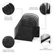 Pemberly Row Onyx Black Mesh Desk Organizer with 8 Slanted Sections