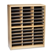 Pemberly Row 36 Compartment Metal File Organizer in Medium Oak