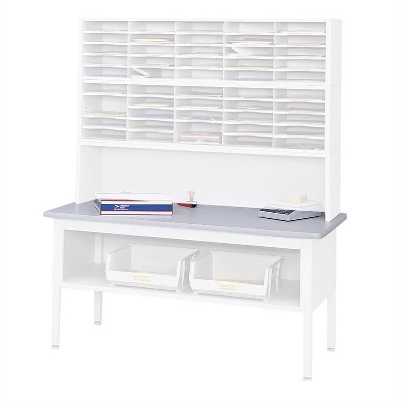 Pemberly Row Contemporary Laminated Wood Table Top in Gray Finish