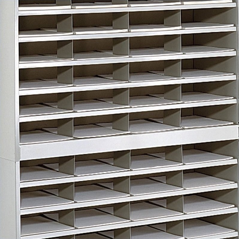 Pemberly Row Grey Mail Organizer - 60 Letter Size Compartments