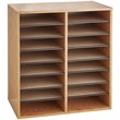 Pemberly Row Medium Oak 16 Compartment Wood Adjustable File Organizer