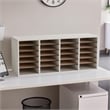 Pemberly Row Grey 24 Compartment Wood Adjustable File Organizer
