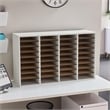 Pemberly Row Grey 36 Compartment Wood Adjustable File Organizer