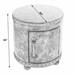 Pemberly Row Contemporary Old World Map Brown Duffel End Table