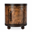Pemberly Row Contemporary Old World Map Brown Duffel End Table