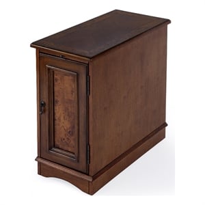 Pemberly Row Contemporary Cabinet End Table - Olive Ash Brown