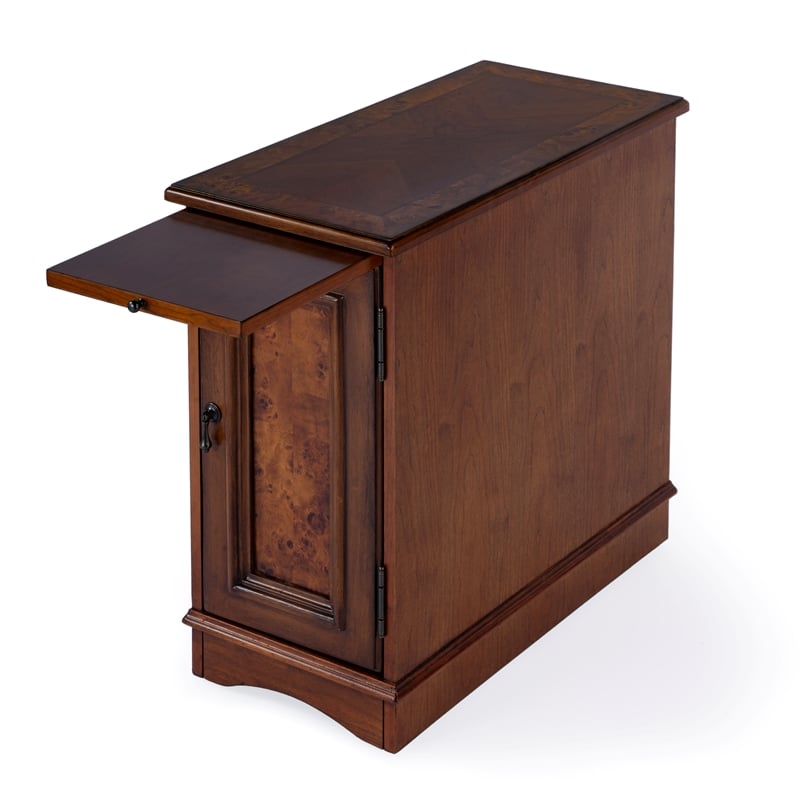 Pemberly Row Contemporary Cabinet End Table - Olive Ash Brown