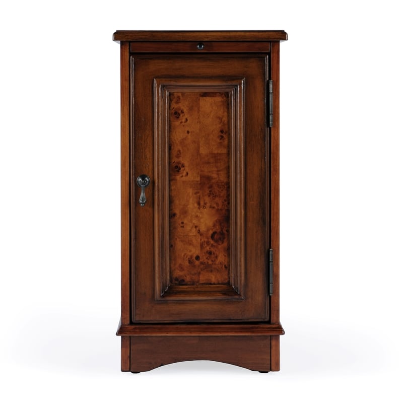 Pemberly Row Contemporary Cabinet End Table - Olive Ash Brown