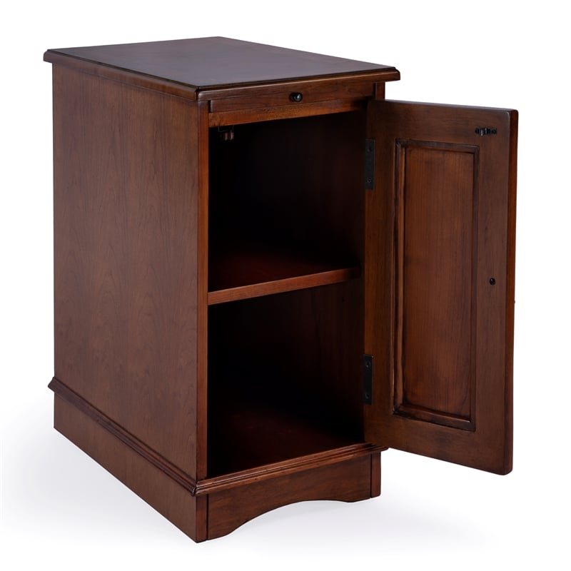 Pemberly Row Contemporary Cabinet End Table - Olive Ash Brown