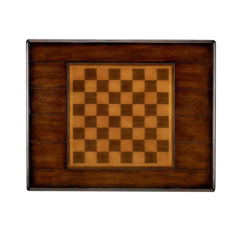 Pemberly Row Contemporary Solid Wood Game Table In Cherry Finish