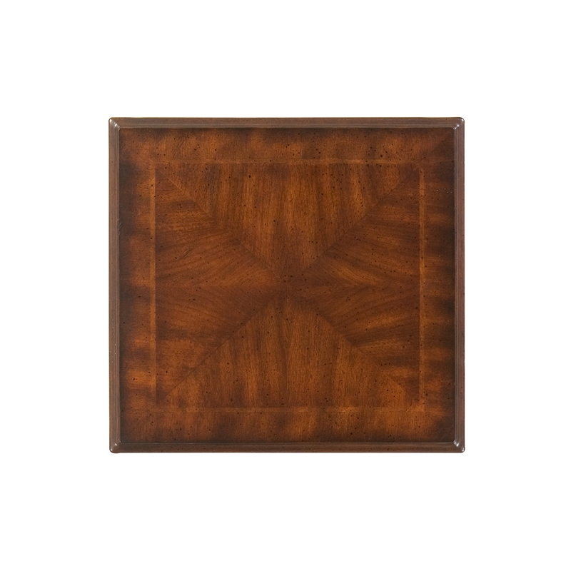 Pemberly Row Modern Nest Of Tables In Dark Brown Cherry Finish