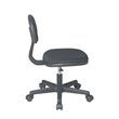 Pemberly Row Contemporary Student Task Chair in Black Fabric