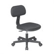 Pemberly Row Contemporary Student Task Chair in Black Fabric