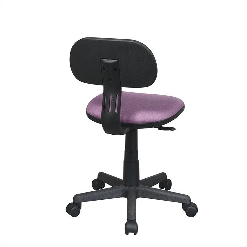 Pemberly Row Contemporary Student Task Chair in Purple Fabric