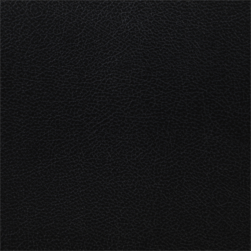 Pemberly Row Wood Bankers Chair with Black Vinyl Padded Seat in Fruit Brown Wood