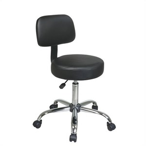 pemberly row black pneumatic drafting chair with stool and back with vinyl seat