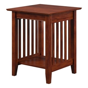pemberly row modern solid wood shaker printer stand in walnut