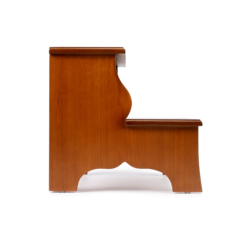 Pemberly Row Contemporary Wood Step Stool in Olive Ash Finish