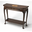 Pemberly Row Contemporary Wood Console Table in Cherry Brown