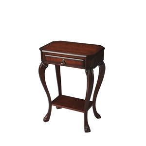 Pemberly Row Contemporary Wood Console Table in Cherry Brown