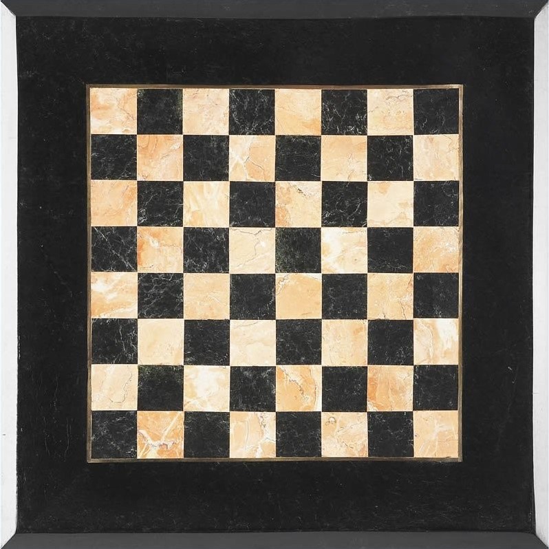 Pemberly Row Contemporary Metalworks Game Table In Antique Finish