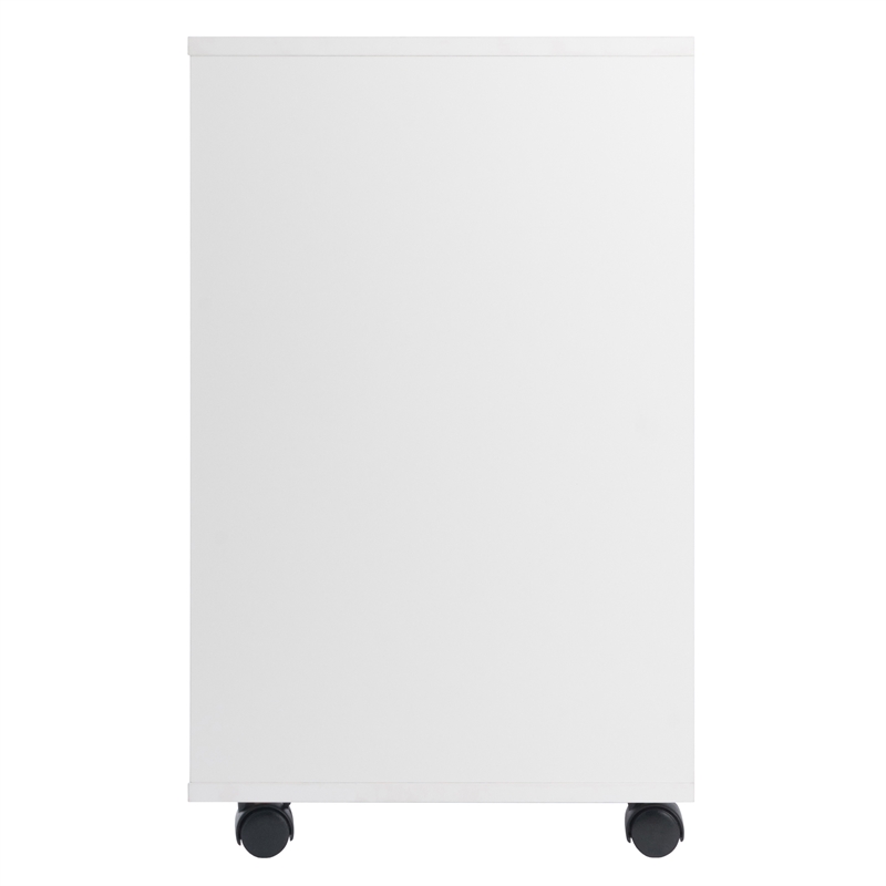 Pemberly Row 5-Drawer Transitional Wood Storage Cabinet in White