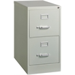 Pemberly Row Metal 2-Drawer Letter Width Vertical Filing Cabinet in Light Gray