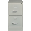 Pemberly Row Metal 2-Drawer Letter Width Vertical Filing Cabinet in Light Gray