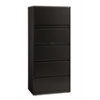 Pemberly Row 30-in Wide Metal 5 Drawer Lateral Filing Cabinet Black