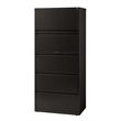 Pemberly Row 30-in Wide Metal 5 Drawer Lateral Filing Cabinet Black