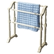 Pemberly Row Contemporary Blanket Rack In Cottage White Finish