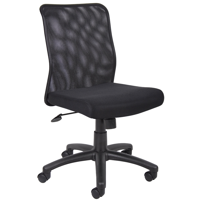 Pemberly Row Contemporary Mesh Task Office Chair in Black Finish