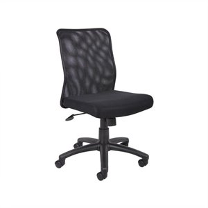 pemberly row contemporary mesh task office chair in black finish