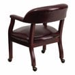 Pemberly Row Modern Luxurious Conference Guest Chair in Burgundy